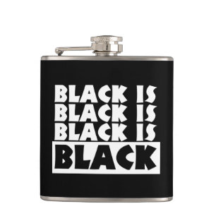 Black Is Black Hip Flask