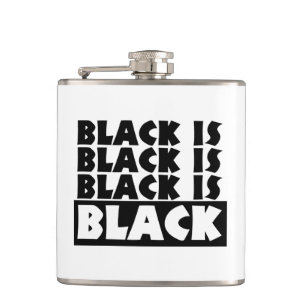 Black Is Black Hip Flask