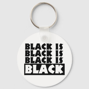 Black Is Black Key Ring