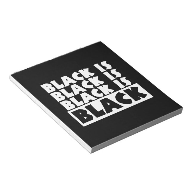 Black Is Black Notepad (Angled)