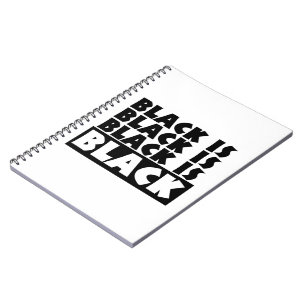 Black Is Black Spiral Notebook