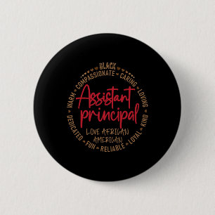 Black Istant Principal Love African American  6 Cm Round Badge