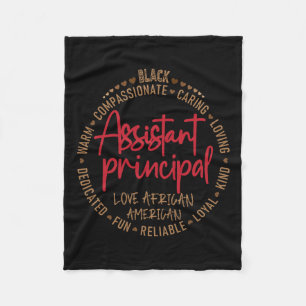 Black Istant Principal Love African American  Fleece Blanket