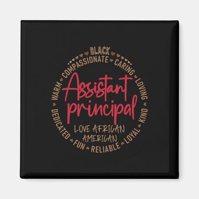 Black Istant Principal Love African American  Magnet (Front)