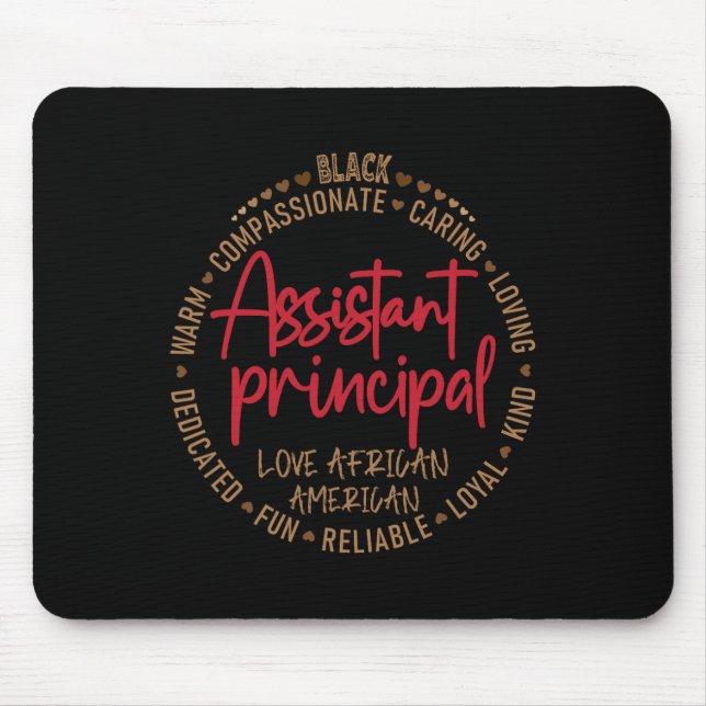 Black Istant Principal Love African American  Mouse Pad (Front)