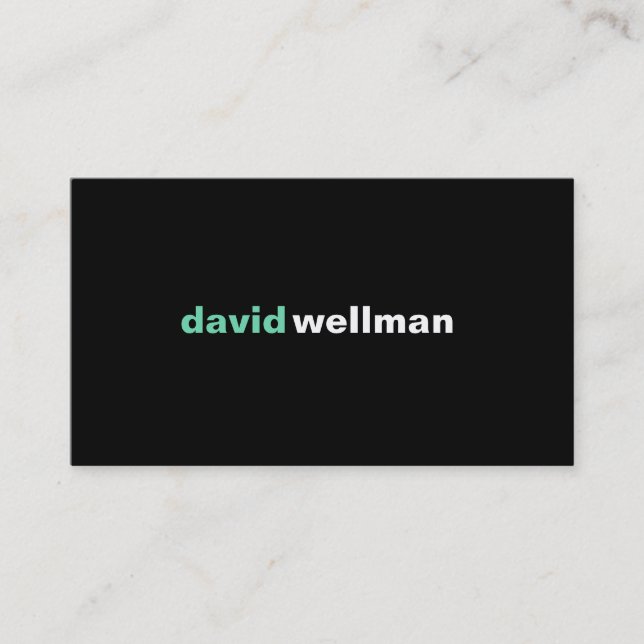 Black iv business card (Front)