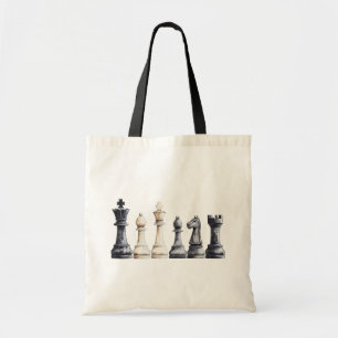 Black Ivory Chess Board Tote Bag