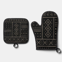 Black Ivory Tribal Geometric Pattern | Modern Boho