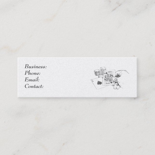 Black Jack Gaming Mini Business Card (Front)