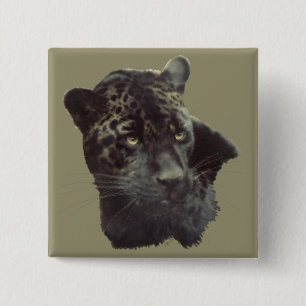 Black Jaguar 15 Cm Square Badge