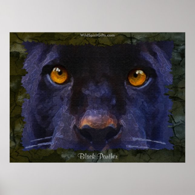 BLACK JAGUAR ~ BLACK PANTHER larger Art Print (Front)