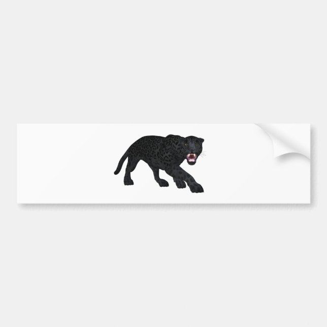 Black Jaguar Bumper Sticker (Front)