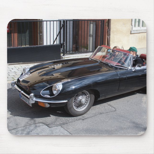 Black Jaguar E Type Mouse Pad (Front)
