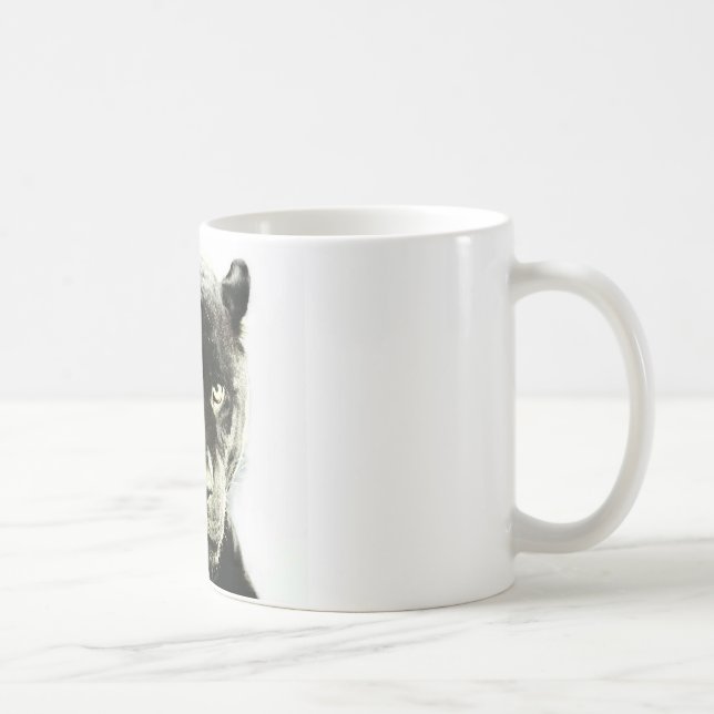 Black Jaguar Panther Coffee Mug (Right)