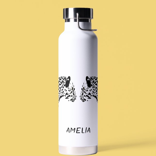 Black Jaguar Personalised Water Bottle (Creator Uploaded)