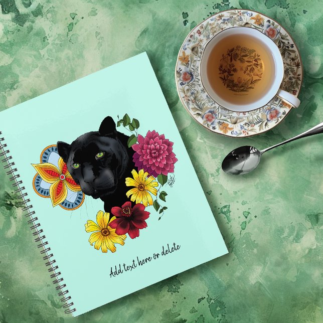 Black Jaguar Portrait Flowers Planner (Creator Uploaded)