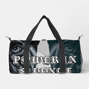 Black Jaguar Power in Silence Duffle Bag