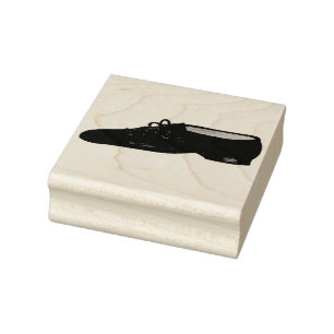 Black Jazz Dance Shoe Teacher Choreographer Rubber Stamp