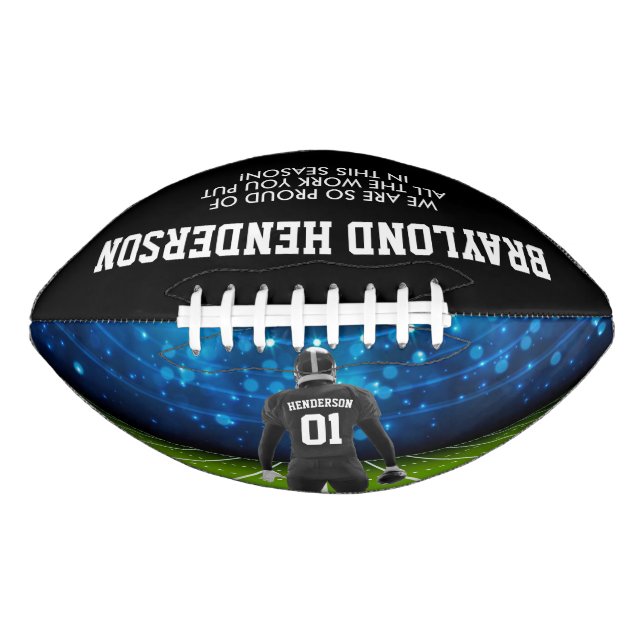 Black Jersey Personalised Player Football (Front)