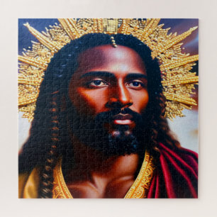Black Jesus 676-Piece Jigsaw Puzzle