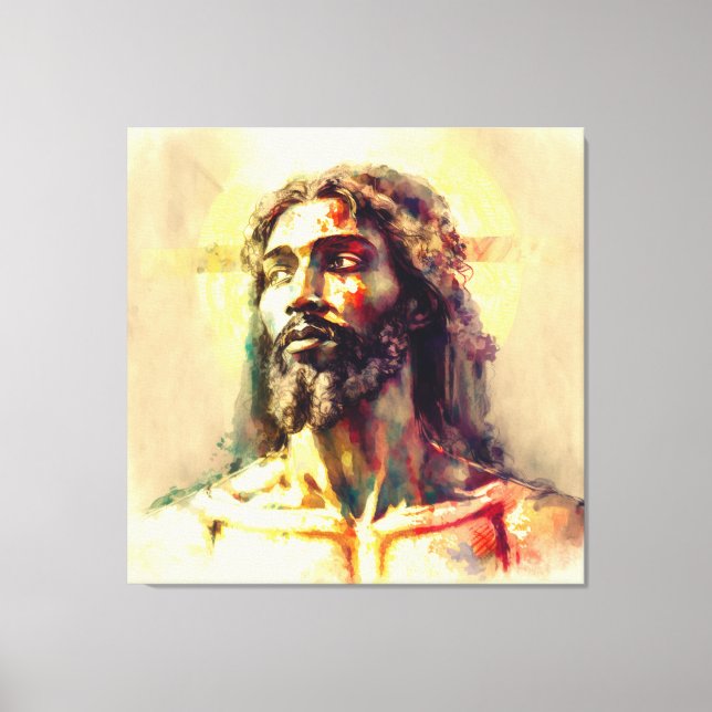 Black Jesus Christ Canvas Print (Front)