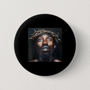 Black Jesus, Christianity, Church, Christ, Jesus _ 6 Cm Round Badge