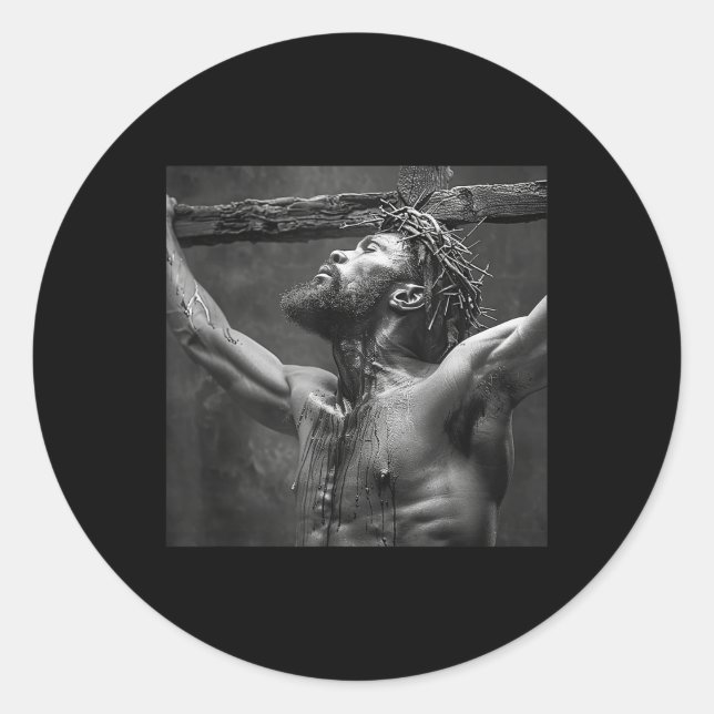 Black Jesus, Christianity, Church, Christ, Jesus  Classic Round Sticker (Front)