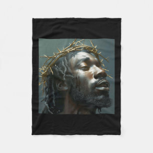 Black Jesus, Christianity, Church, Christ, Jesus _ Fleece Blanket