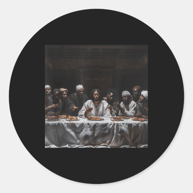 Black Jesus, Last Sacrament, Jesus _9  Classic Round Sticker (Front)