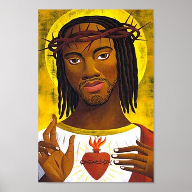 Black Jesus Portrait Poster (Front)