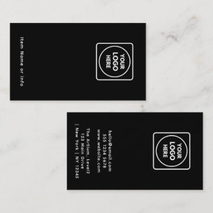 Black Jewellery Earring Display Card   Custom Logo