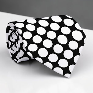 Black Jumbo Polka Dots Custom Necktie
