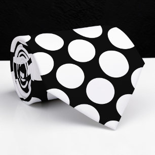 Black Jumbo Polka Dots Custom Necktie