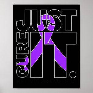 Black Just Cure Fibromyalgia Awareness Poster