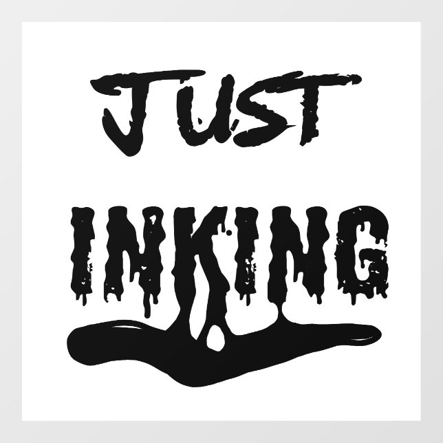 Black Just Inking Typography Artist Studio (Sheet)