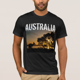 Black kangaroo at sunset in Australia T-Shirt