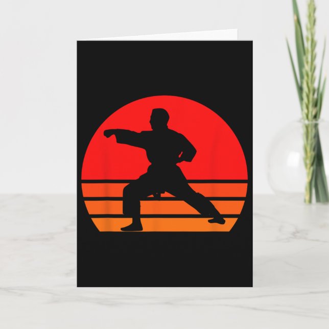 Black Karate Shirt1  Card (Front)