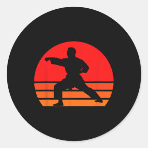 Black Karate Shirt1  Classic Round Sticker
