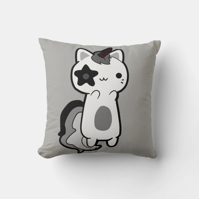 Black Kawaii Cushion (Front)