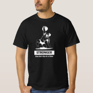 Black Kettlebell T-shirt Stronger