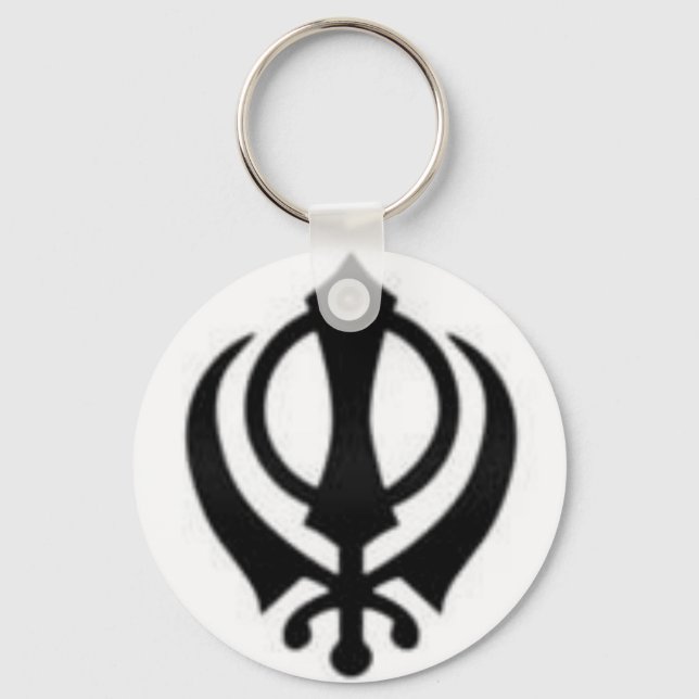Black Khanda Key Ring (Front)