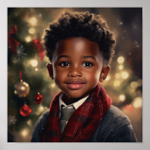 Black Kids' Joyful Christmas Attire