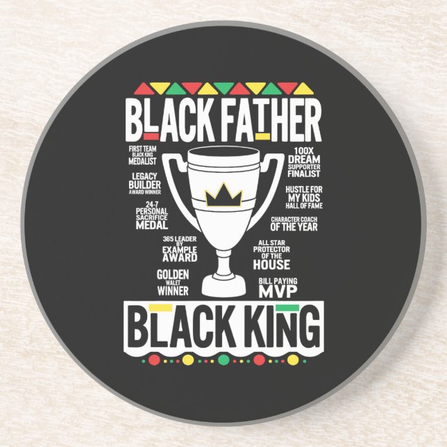 Black King Father Coaster (Front)