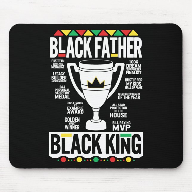 Black King Father Mouse Pad (Front)