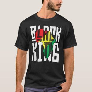 Black King For Boys Men Black History Month Africa T-Shirt