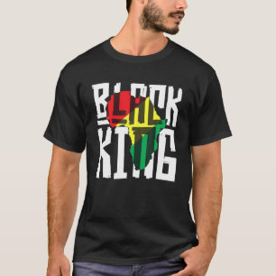 Black King For Boys Men History Month Africa Triba T-Shirt