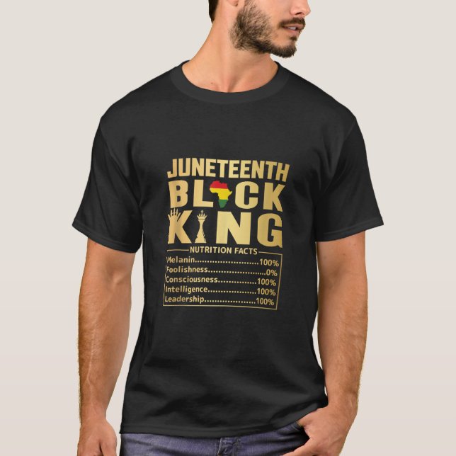 Black King Juneteenth 1865 Independence Day Black  T-Shirt (Front)