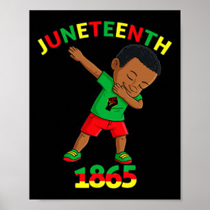 Black King Juneteenth Melanin Brown Skin Boys  Poster