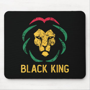 Black king lion black history month men &amp; mouse pad