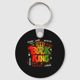 Black King Man Of God Strong Hero Black History Me Key Ring